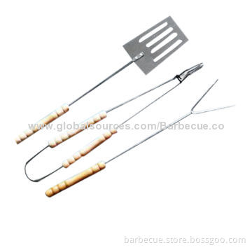 High Quality BBQ Tools Set, Made of Carbon Steel, Measures 36cm